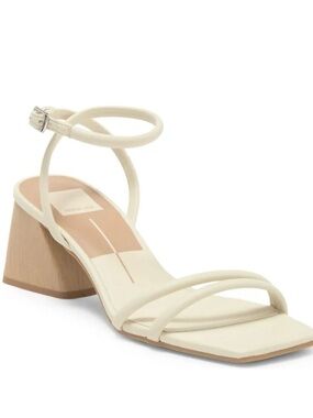 NWOT Dolce Vita Cream Strappy Block Heel Sandals